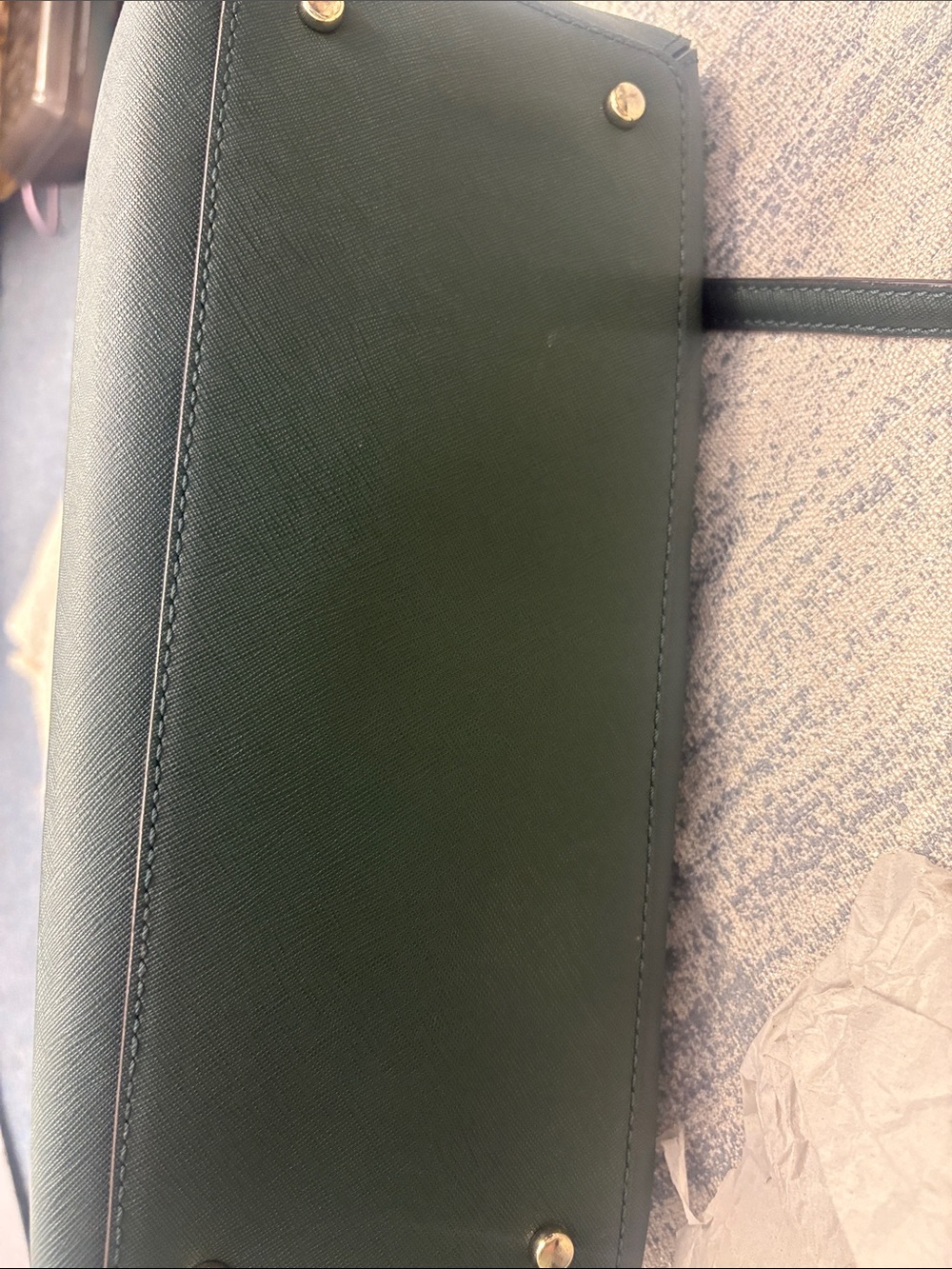 kate spade Forest Green Saffiano Leather Satchel - Picture 4 of 4